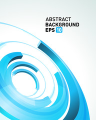 Abstract 3d circle lines in perspective modern vector background