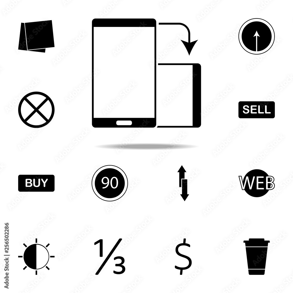 Aufkleber screen flip function icon. web icons universal set for web and mobile