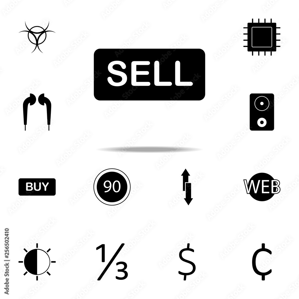 Poster button sell icon. web icons universal set for web and mobile