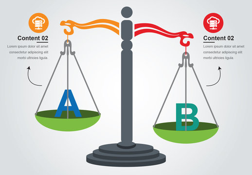 Price Comparison Scale Infographic