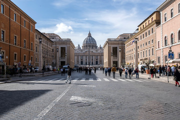 piazza san pietro, via della conciliazione, roma