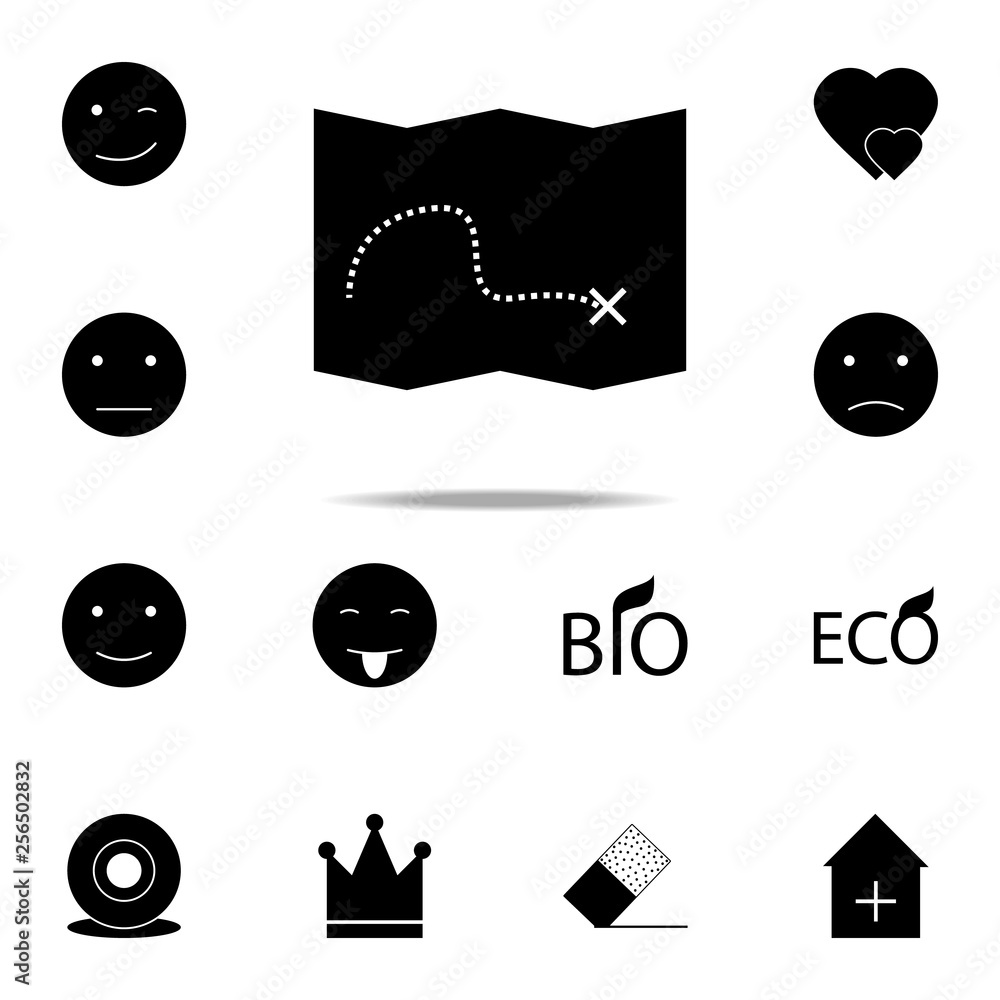 Poster map icon. web icons universal set for web and mobile