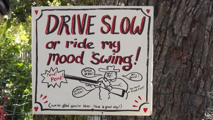 Drive Slow Funny Sign