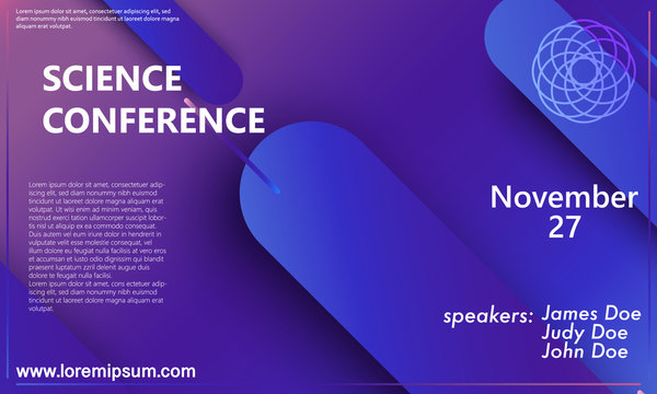 Science Conference Invitation Design Template