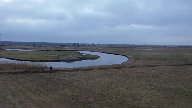 Drone video taken at the north Poland