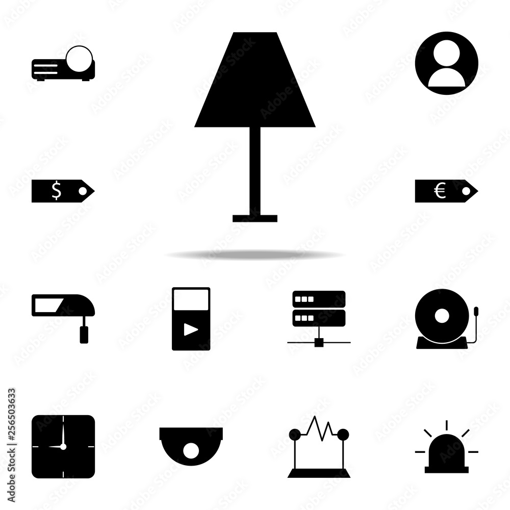 Poster sleeping lamp icon. web icons universal set for web and mobile