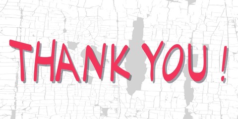 Thank you, handwritten inscription. Thank you, lettering.