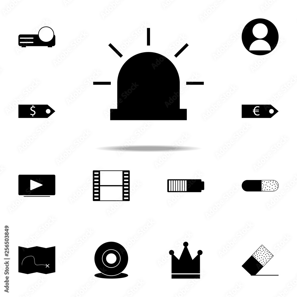 Aufkleber siren icon. web icons universal set for web and mobile