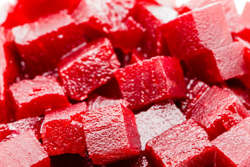 Rote Bete Würfel Hintergrund