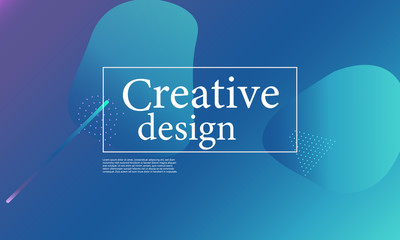 Fluid shapes composition. Wavy cover design.