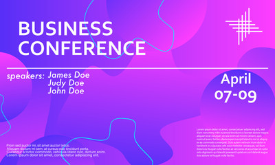 Business conference invitation design template