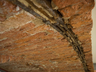 ceiling from old bricks