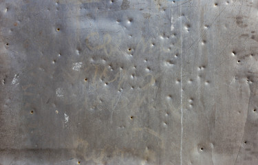 texture of metal crumpled door