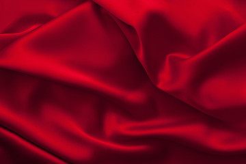 Luxury red satin fabric cloth abstract background