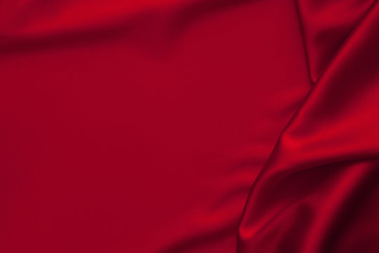 Luxury Red Satin Fabric Cloth Abstract Background