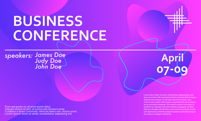 Business conference invitation design template