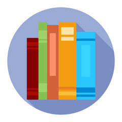 Book flat icon on blue background for any occasion
