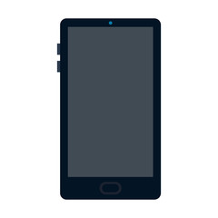 Smart phone with a large screen vector flat isolated