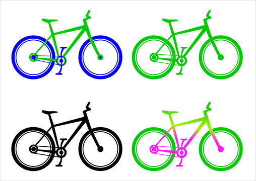 Bike symbol vector set