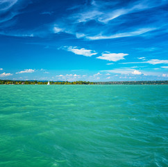 Sailboat on lake Balaton