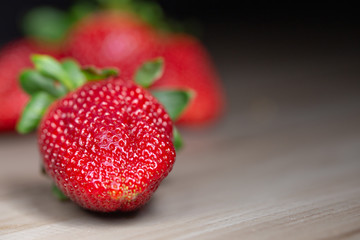 close up view of a delicious strawberry