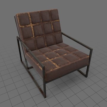 Square contemporary armchair