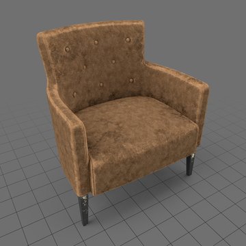 Buttoned armchair