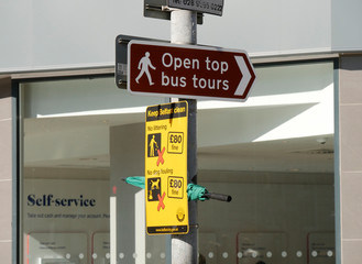 Open Top Bus Tours sign