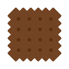 Chocolate cracker vector flat isolated
