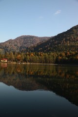 Fototapeta na wymiar Landscape in the forest with a lake.savsat/artvin/turkey