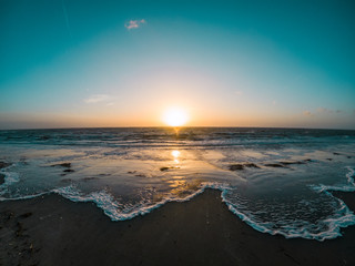 Beautiful sunset at the ocean