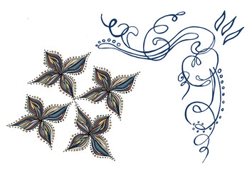 Vector illustrations with ornament elements.
