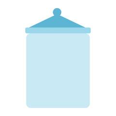 Empty kitchen glass jar vector flat isolated