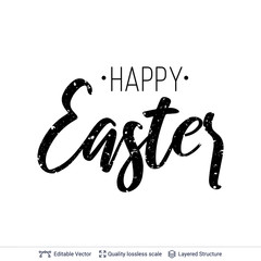 Happy Easter greeting text composition.