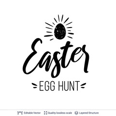 Easter Egg Hunt greeting text composition.