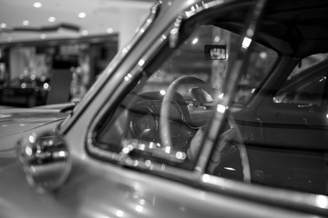 Fototapeta premium vintage car in black&white
