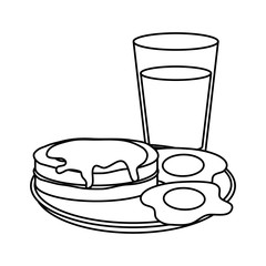 delicious breakfast menu icons