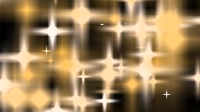 Yellow brown Gray seamless rising Stars floating and slow moving Loop particle Stars Animation Black Background.