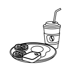 delicious breakfast menu icons