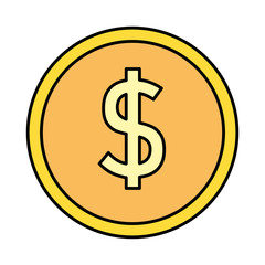coin money isolated icon