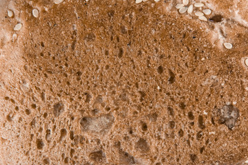 Whole grain bread texture background