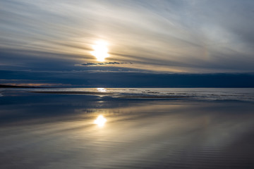 Fototapeta premium calm morning in summer on the sea beach