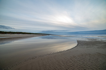 calm morning in summer on the sea beach