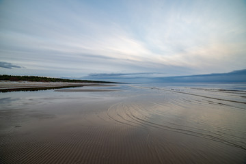 calm morning in summer on the sea beach