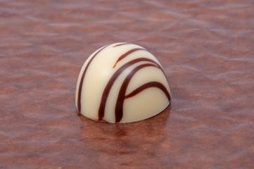 exclusive chocolate sweets isolated on the white