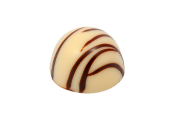 exclusive chocolate sweets isolated on the white