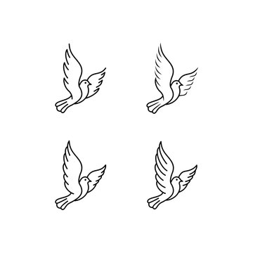 logo, dove, bird, vector, abstract, pigeon, design, flying, illustration, icon, style, modern, business, emblem, outline, sign, element, creative, freedom, art, wing, nature, corporate, company, ident