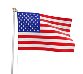 Fototapeta premium Flag of the United States Isolated