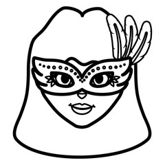 beautiful brazilian garota head character