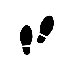 Shoes Footsteps icon. Vector illustration
